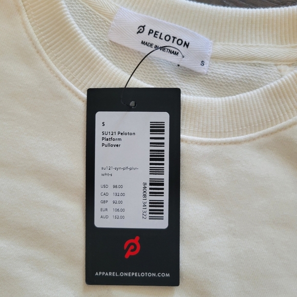 New Peloton Embroidered Crew Neck Sweatshirt, Size Small S Logo - Picture 4 of 5